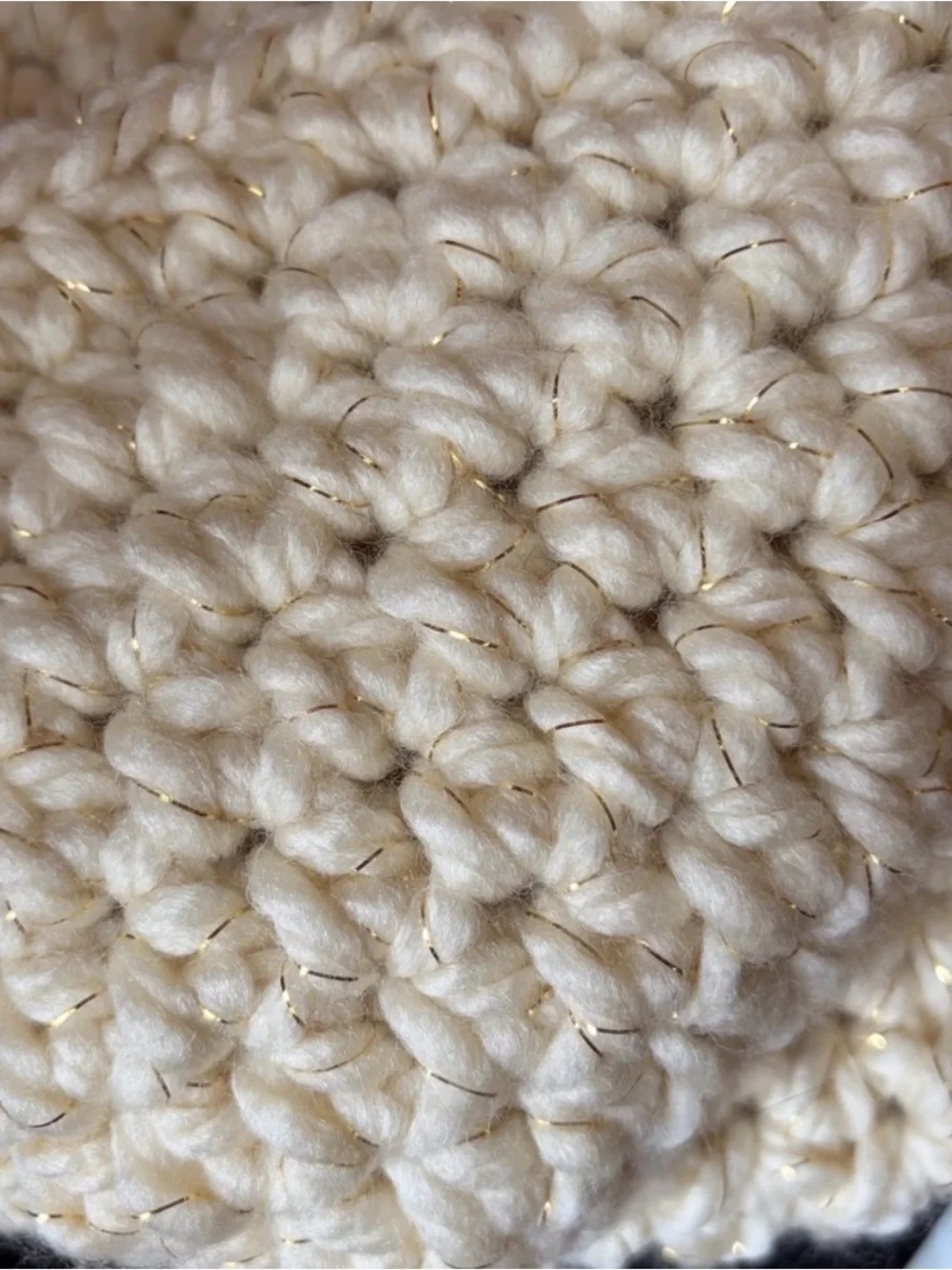 Handmade Cream Chunky Knit Infinity Scarf